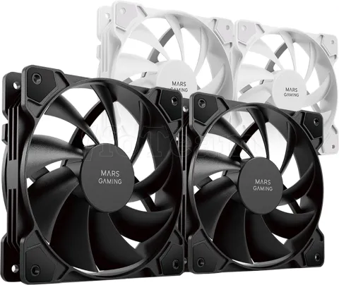 Photo de Lot de 2 Ventilateurs boitier Mars Gaming MF-ProX2 - 12cm (Noir)