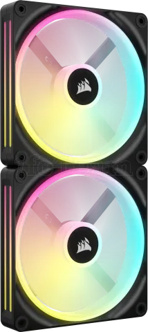 Photo de Lot de 2 Ventilateurs de boitier Corsair iCue Link QX RGB - 14cm (Noir)