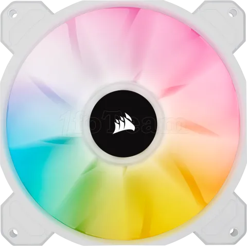 Photo de Lot de 2 Ventilateurs de boitier Corsair iCue SP140 Elite Performance PWM RGB - 14cm (Blanc)