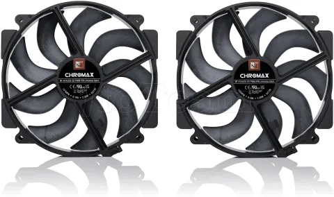 Photo de Lot de 2 Ventilateurs de boitier Noctua NF-A14x25r G2 - 14cm (Noir)