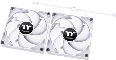 Photo de Lot de 2 Ventilateurs de boitier Thermaltake CT - 12cm (Blanc)