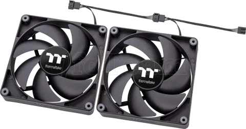Photo de Lot de 2 Ventilateurs de boitier Thermaltake CT - 12cm (Noir)