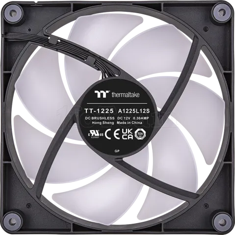 Photo de Lot de 2 Ventilateurs de boitier Thermaltake CT RGB - 12cm (Noir)