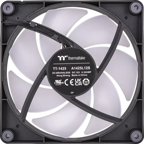 Photo de Lot de 2 Ventilateurs de boitier Thermaltake CT RGB - 14cm (Noir)