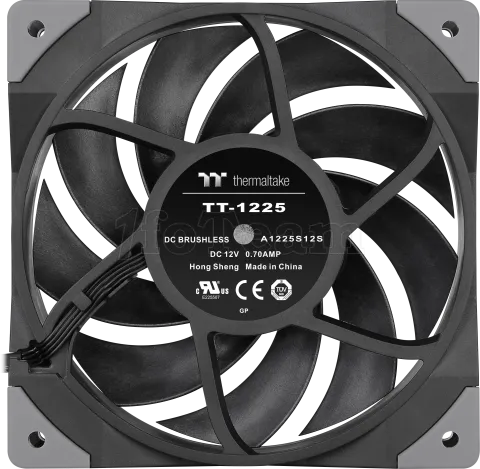 Photo de Lot de 2 Ventilateurs de boitier Thermaltake ToughFan - 12cm (Noir)