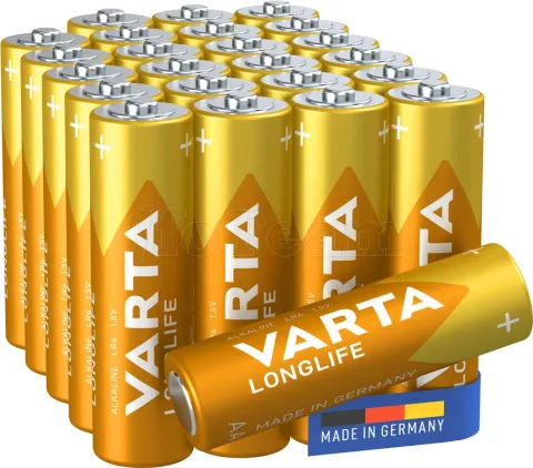 Photo de Lot de 24 piles Alcaline Varta Longlife type AA (LR6) 1,5V