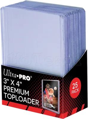 Photo de Lot de 25 Sleeves Ultra Pro TopLoader Premium Format 4"x3" (Ultra Clear)