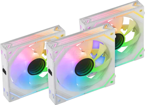 Photo de Lot de 3 Ventilateurs boitier Mars Gaming LinkFinity RGB - 12cm (Blanc)