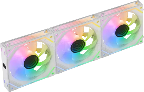 Photo de Lot de 3 Ventilateurs boitier Mars Gaming LinkFinity RGB - 12cm (Blanc)