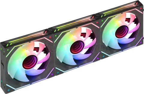 Photo de Lot de 3 Ventilateurs boitier Mars Gaming LinkFinity RGB - 12cm (Noir)