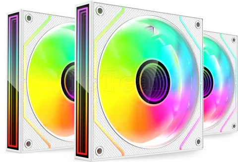 Photo de Lot de 3 Ventilateurs boitier Mars Gaming MF-3DProKit - 12cm (Blanc)