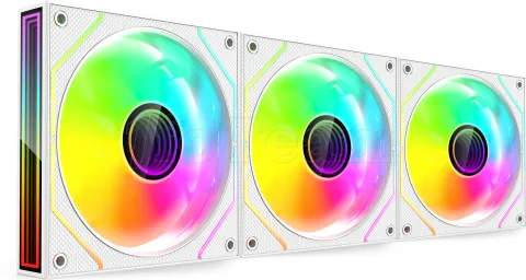 Photo de Lot de 3 Ventilateurs boitier Mars Gaming MF-3DProKit RGB - 12cm (Blanc)