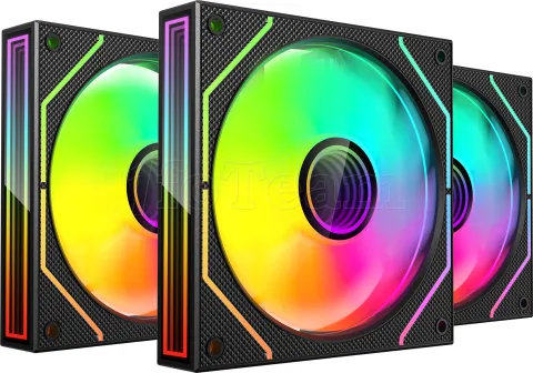 Photo de Lot de 3 Ventilateurs boitier Mars Gaming MF-3DProKit RGB - 12cm (Noir)