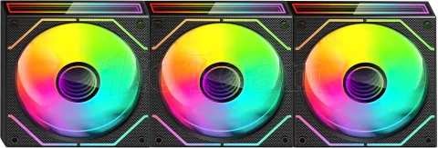 Photo de Lot de 3 Ventilateurs boitier Mars Gaming MF-3DProKit RGB - 12cm (Noir)