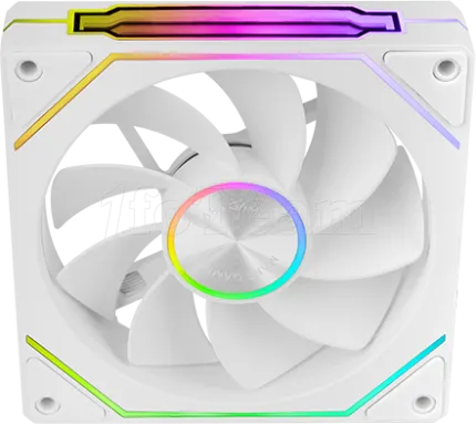 Photo de Lot de 3 Ventilateurs boitier Mars Gaming MF-LinkFinity 2 Reverse RGB - 12cm (Blanc)
