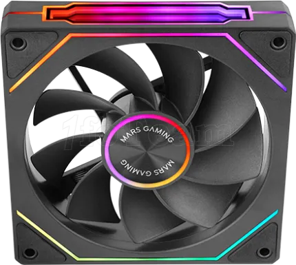 Photo de Lot de 3 Ventilateurs boitier Mars Gaming MF-LinkFinity 2 Reverse RGB - 12cm (Noir)
