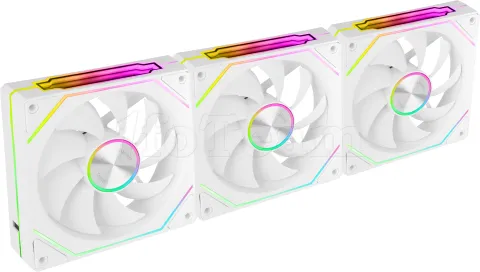 Photo de Lot de 3 Ventilateurs boitier Mars Gaming MF-LinkFinity 2 RGB - 12cm (Blanc)