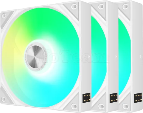 Photo de Lot de 3 Ventilateurs boitier Tryx Rota SL RGB - 12cm (Blanc)