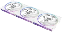 Photo de Lot de 3 Ventilateurs boitier Zalman ZM-DF120 aRGB - 12cm (Blanc)