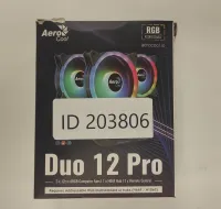 Photo de Lot de 3 Ventilateurs de boitier AeroCool Duo 12 Pro RGB 12cm avec télécommande (Noir) - ID 203806