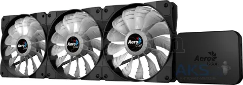 Photo de Lot de 3 Ventilateurs de boitier AeroCool P7-F12 Pro RGB 12cm (Noir) avec Hub