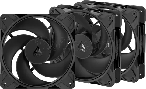 Photo de Lot de 3 Ventilateurs de boitier Arctic P12 Pro Reverse - 12cm (Noir)