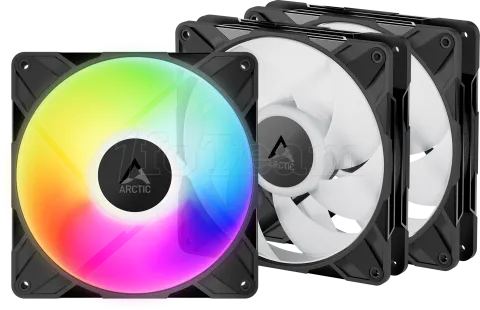 Photo de Lot de 3 Ventilateurs de boitier Arctic P14 Pro RGB - 14cm (Noir)