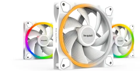 Photo de Lot de 3 Ventilateurs de boitier Be Quiet Light Wings High Speed RGB - 12cm (Blanc)