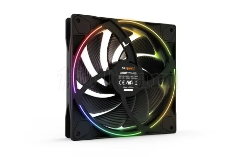 Photo de Lot de 3 Ventilateurs de boitier Be Quiet Light Wings High Speed RGB - 14cm (Noir)