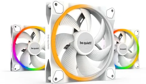 Photo de Lot de 3 Ventilateurs de boitier be quiet! Light Wings RGB - 14cm (Blanc)