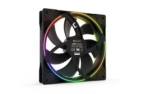 Photo de Lot de 3 Ventilateurs de boitier be quiet! Light Wings RGB - 14cm (Noir)