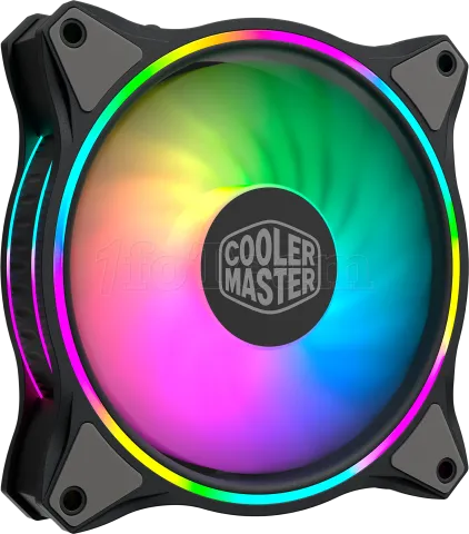 Photo de Lot de 3 Ventilateurs de boitier Cooler Master MasterFan MF120 Halo 3in1 RGB 12cm (Noir)