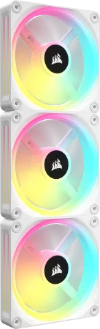 Photo de Lot de 3 Ventilateurs de boitier Corsair iCue Link QX RGB - 12cm (Blanc)