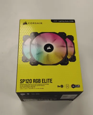 Photo de Lot de 3 Ventilateurs de boitier Corsair iCue SP120 Elite Performance PWM RGB - 12cm (Noir) - SN A1W3B34610G24P - ID 205558