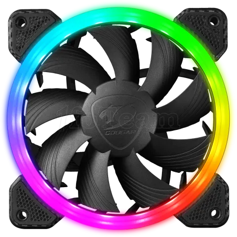 Photo de Lot de 3 Ventilateurs de boitier Cougar Vortex FCB RGB 12cm (Noir)