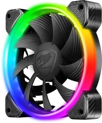 Photo de Lot de 3 Ventilateurs de boitier Cougar Vortex FCB RGB 12cm (Noir)