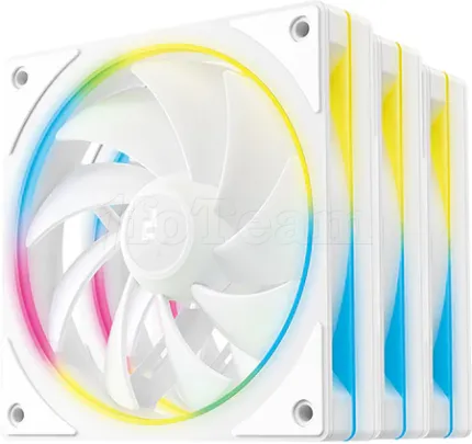 Photo de Lot de 3 Ventilateurs de boitier Deepcool FL12 SE aRGB - 12cm (Blanc)