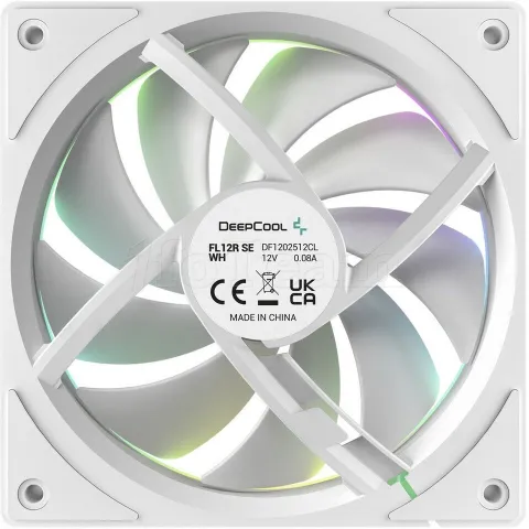 Photo de Lot de 3 Ventilateurs de boitier Deepcool FL12 SE Reverse RGB - 12cm (Blanc)