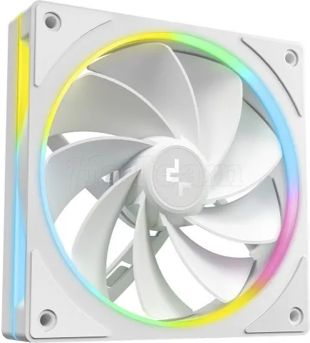 Photo de Lot de 3 Ventilateurs de boitier Deepcool FL12 SE Reverse RGB - 12cm (Blanc)
