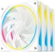 Photo de Lot de 3 Ventilateurs de boitier Deepcool FL12 SE RGB - 12cm (Blanc)