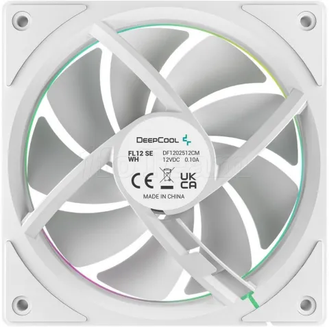 Photo de Lot de 3 Ventilateurs de boitier Deepcool FL12 SE RGB - 12cm (Blanc)