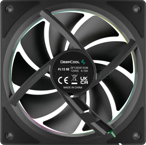 Photo de Lot de 3 Ventilateurs de boitier Deepcool FL12 SE RGB - 12cm (Noir)