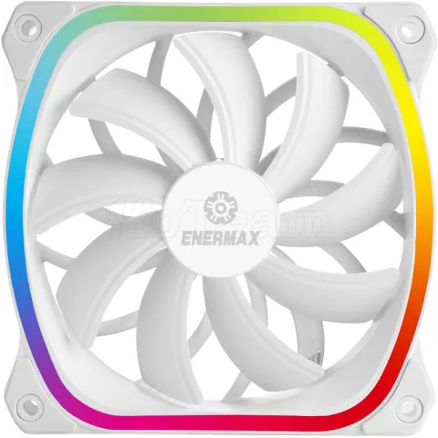 Photo de Lot de 3 Ventilateurs de boitier Enermax SquA RGB - 120mm (Blanc)