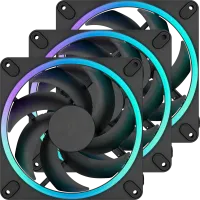 Photo de 3x Fractal Momentum 14 RGB Noir