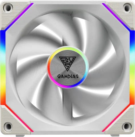 Photo de Lot de 3 Ventilateurs de boitier Gamdias Aeolus P2-U RGB - 12cm (Blanc)