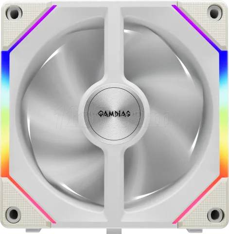 Photo de Lot de 3 Ventilateurs de boitier Gamdias Aeolus P2-U RGB - 12cm (Blanc)