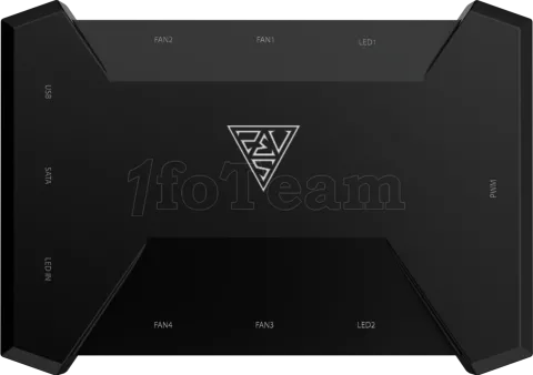 Photo de Lot de 3 Ventilateurs de boitier Gamdias Aeolus P2U RGB - 12cm (Noir)