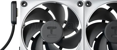 Photo de Lot de 3 Ventilateurs de boitier Hyte Thicc FP avec contrôleur Nexus - 12cm (Noir/Blanc)