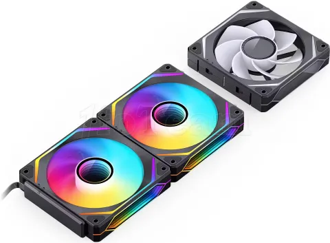 Photo de Lot de 3 Ventilateurs de boitier Jonsbo ZL-120 Reverse RGB - 12cm (Noir)