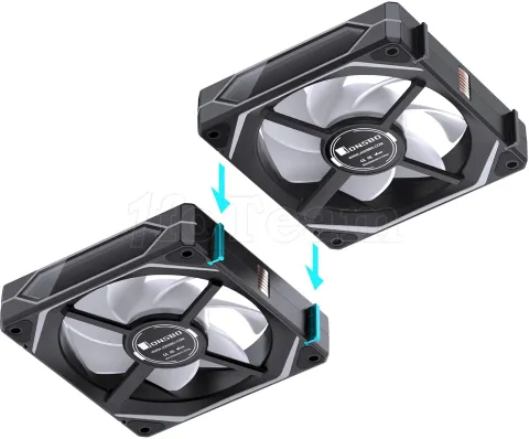 Photo de Lot de 3 Ventilateurs de boitier Jonsbo ZL-120 RGB - 12cm (Noir)